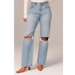 Abercrombie and Fitch Curve Love High Rise 90s Relaxed Jean